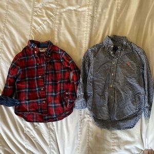 2 plaid button up shirts L. O. G. G. H&M Label of Graded Goods and Ralph Lauren